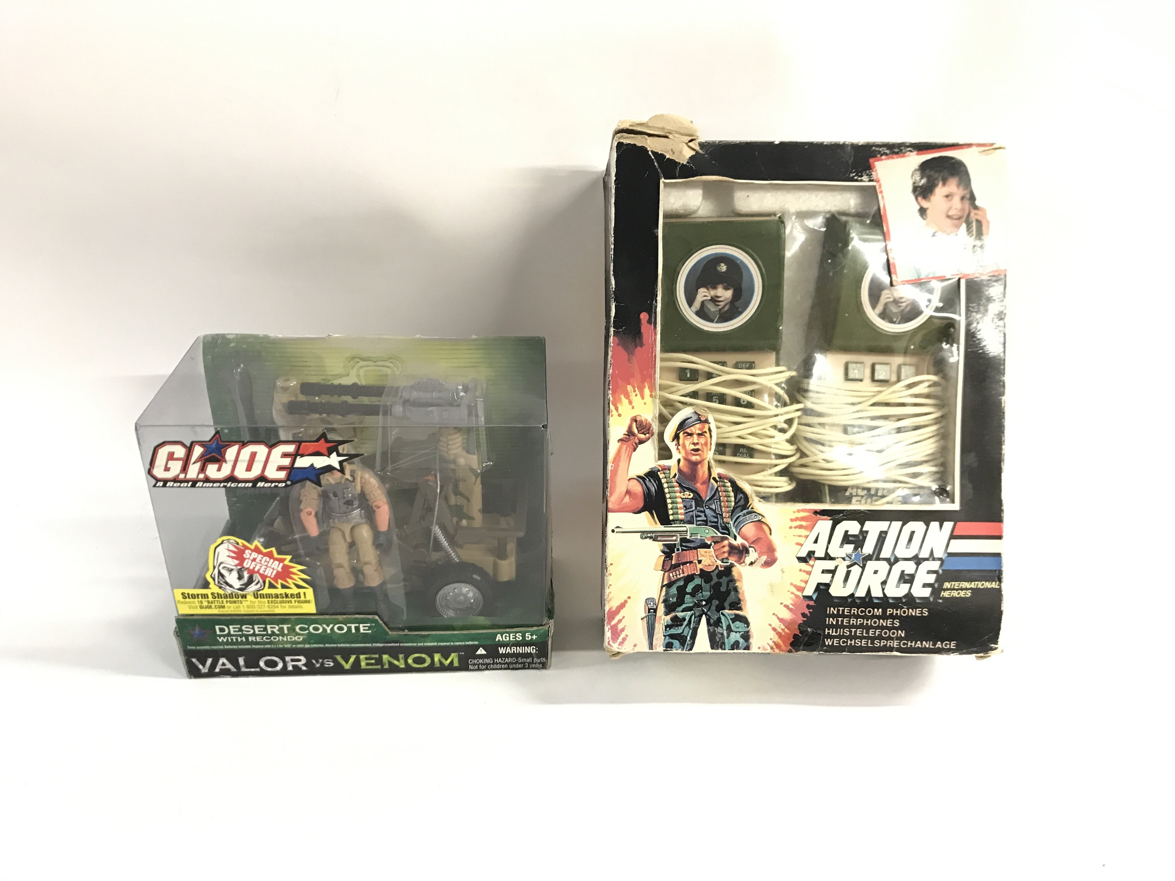 Action force phones. Boxed. G.I.Joe figure and vehicle. Boxed - NO RESERVE