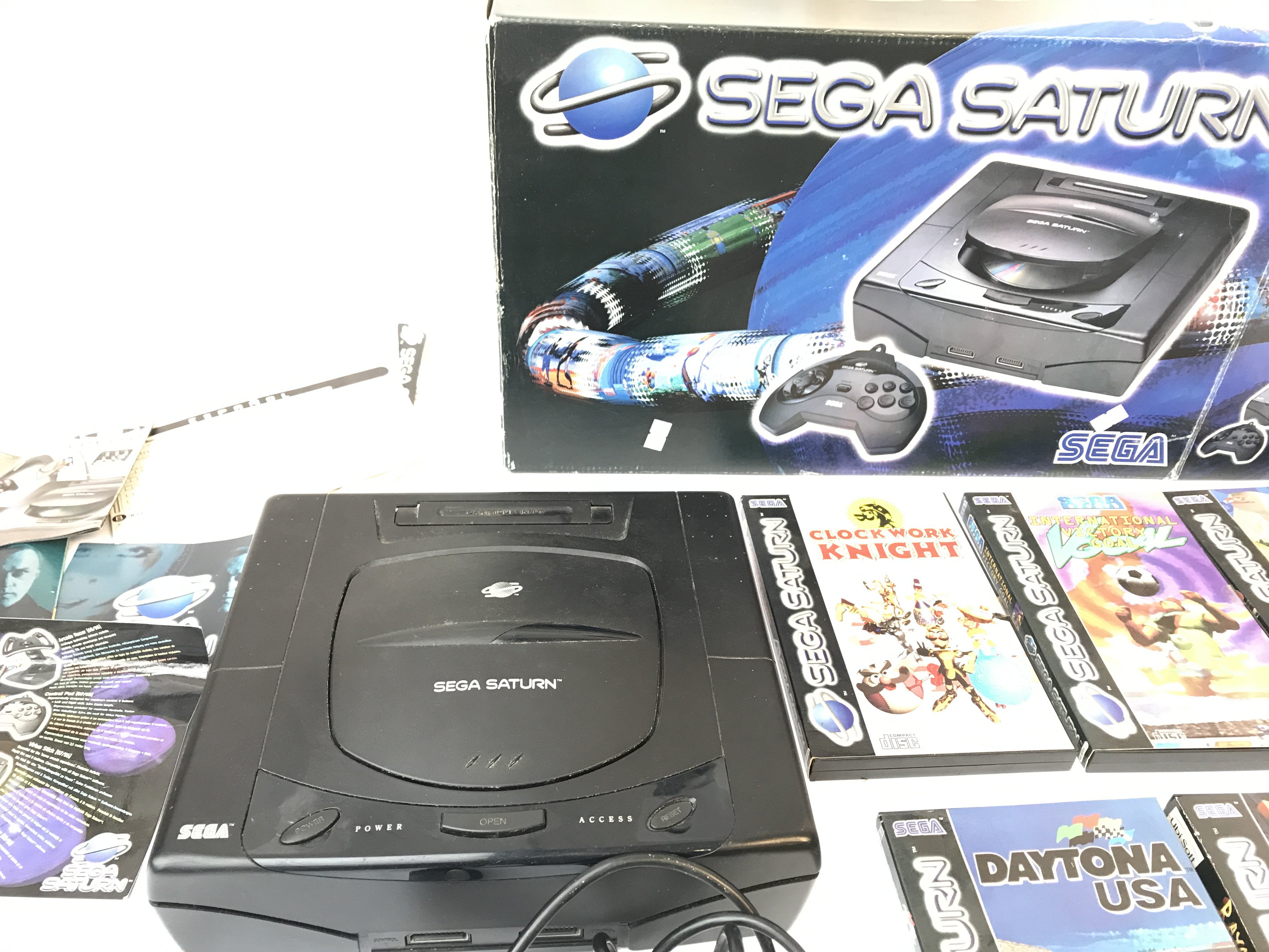 Boxed Sega Saturn and 5 games. - Image 3 of 3