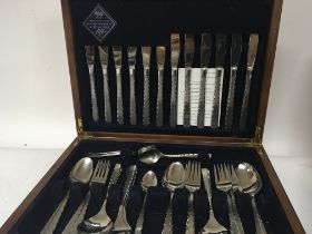 A cased set of modern Moonscape cutlery - NO RESER
