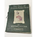 A first edition copy of Jemima Puddleduck by Beatr