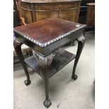 A Mahogany occasional table the rectangular top on