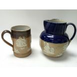 Two Harvest Royal Doulton pottery items depicting