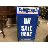 Vintage enamel 'A' board advertising evening teleg