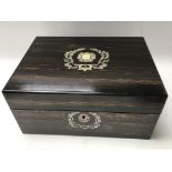 A coromandel Victorian work box.