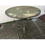 An Early 20th century Continental metal table with