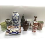 A collection of mainly Oriental ceramics.