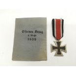 A Third Reich late war iron cross 2nd class in ori