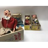 A collection of vintage childrenâ€™s toys, includi