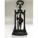 A Victorian Coalbrookdale cast iron door stop, dat