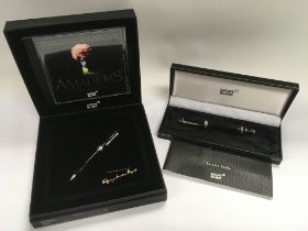 Two boxed Mont Blanc pens including a Special Moza