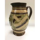 A fine quality Doulton Lambeth jug commemorating W