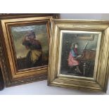 A collection of Victorian oil paintings watercolou