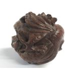 A Chinese carved dragon ball, circa 1920s - NO RES