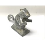 A metal squirrel nutcracker