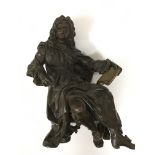 A cast bronze Achilles figure, unsigned.