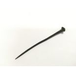 A Roman bronze hair pin, approx length 10cm.