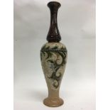 A Royal Doulton single vase decorated with folate