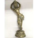 A Tibetan Dakini goddess brass figure, approx 45cm