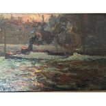 A framed Impressionist oil painting on panel by Ri