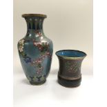 Two Cloisonne vases including an interesting examp