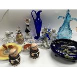 A Collection of ceramics including Nao, Royal Dux,