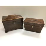 Two Regency tea caddies.