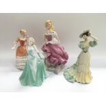 Four figures of ladies, various makes including Co