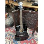 A gear4 acoustic guitar with fitted case, DN-10BK