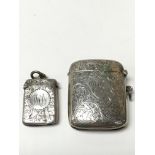 Two silver vesta cases.