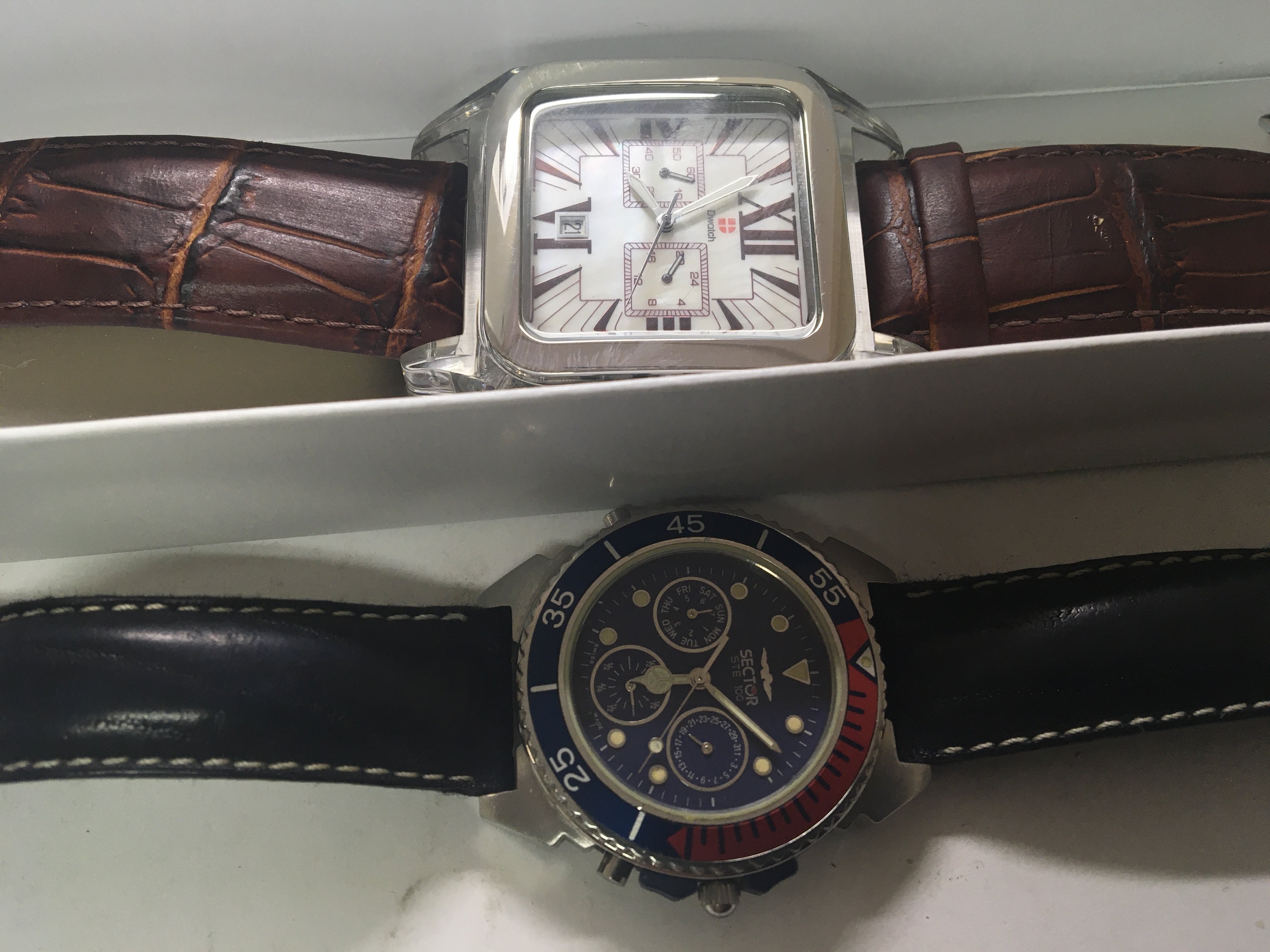 A Swiss Gents Dwatch Chronograph and a gents Secto