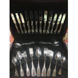 A cased canteen set of Silver plated cutlery - NO RESERVE