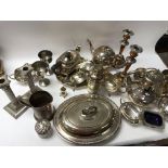 A large Collection Of mainly silver plate ware inc