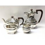 A 4 piece silver plated teaset - NO RESERVE