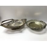 Two ornate silver plated baskets.