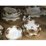 A Royal Albert Old English County Rose dinner set