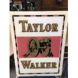 A vintage Perspex Taylor Walker pub lamp glass.