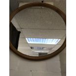 A Danish circular wall mirror. 60 cm