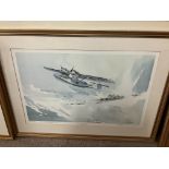 2 framed and signed prints one by Eric Day, 1 by Bill Perring both countersigned by Flying Officer