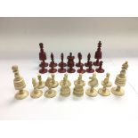 A ivory chess set (28 pieces only).