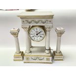 A white porcelain portico clock empress Josephine