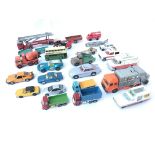 Collection of assorted Playworn Vehicles including Dinky and Corgi - NO RESERVE