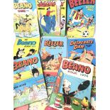 A Collection of Annuals Including Beano, jackpot. Beezer.Charlie's angels. Six Million Dollar Man