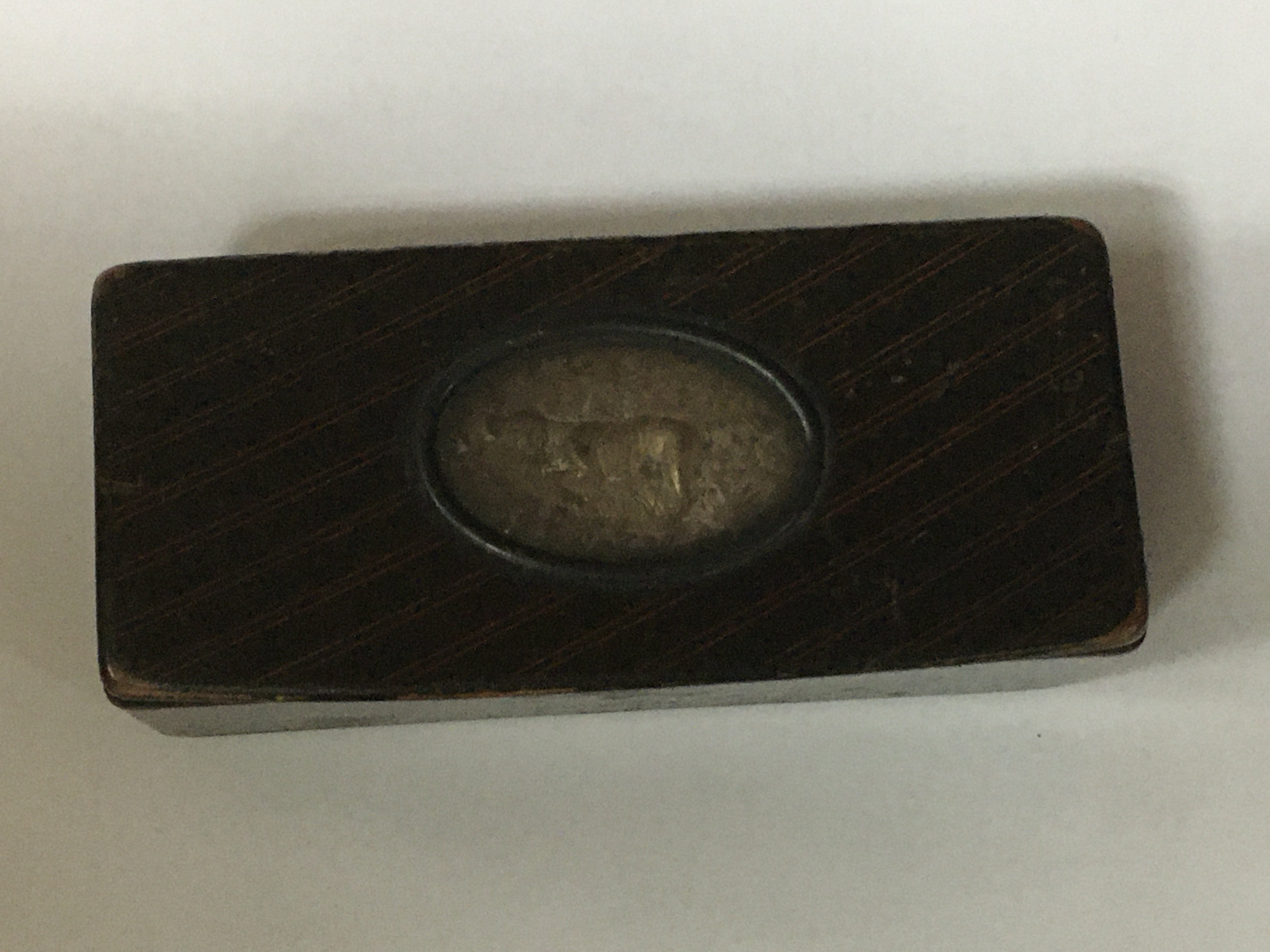 A Georgian snuff box the rectangle lid inset with - Image 2 of 3