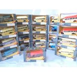 A Box Containing a Collection of Corgi Classic coaches. All boxed.