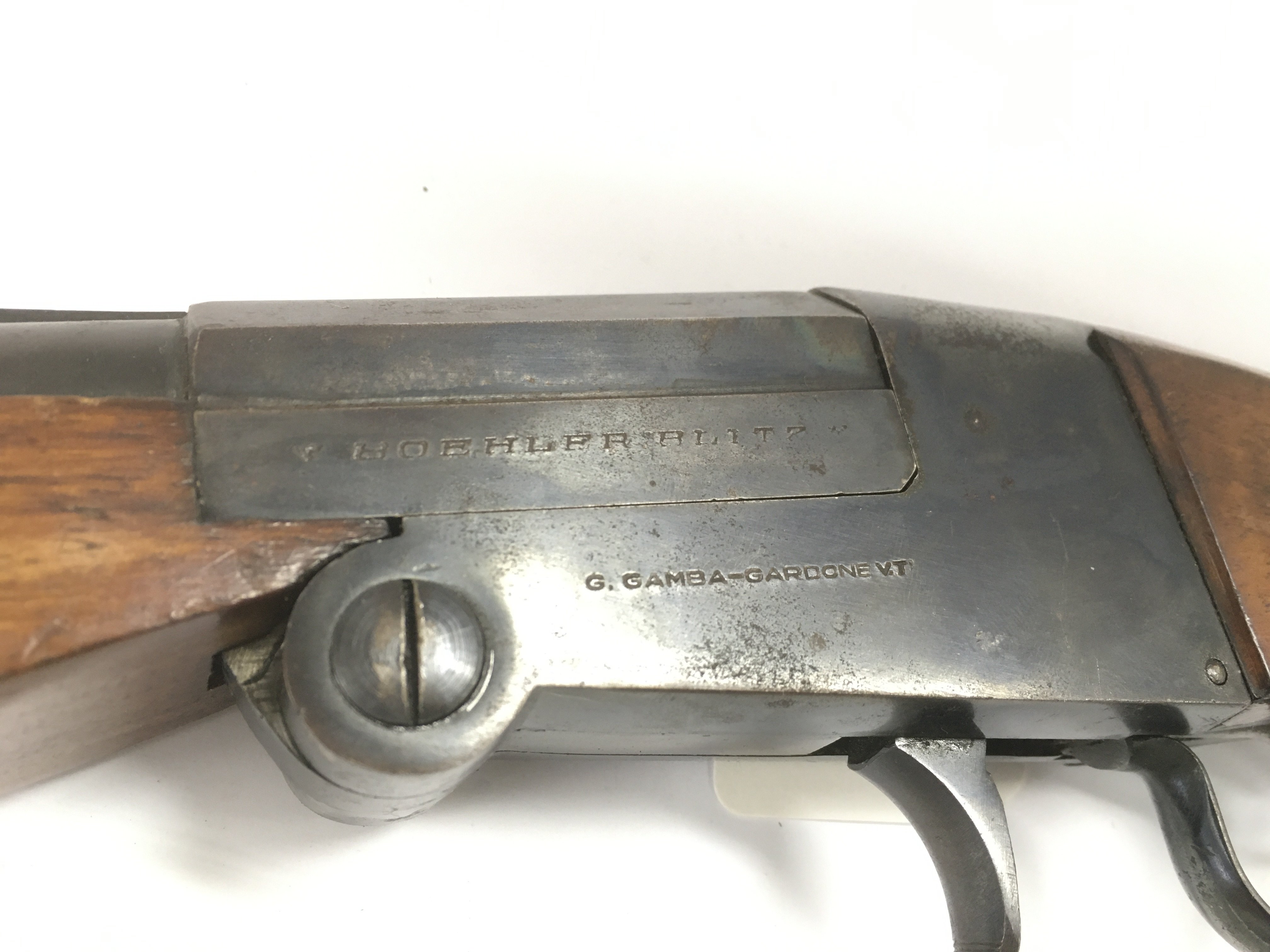 A deactivated Gamba single barrel 12 bore shotgun, - Image 2 of 2