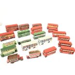 Collection of buses including lone star. Corgi. Ma