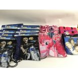 Collection of various bags including Star Wars drawstring bags and my little pony - NO RESERVE