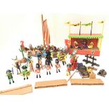 A Collection of Playmobil including a Pirate Ship Cowboys. Indians. Soldiers - NO RESERVE