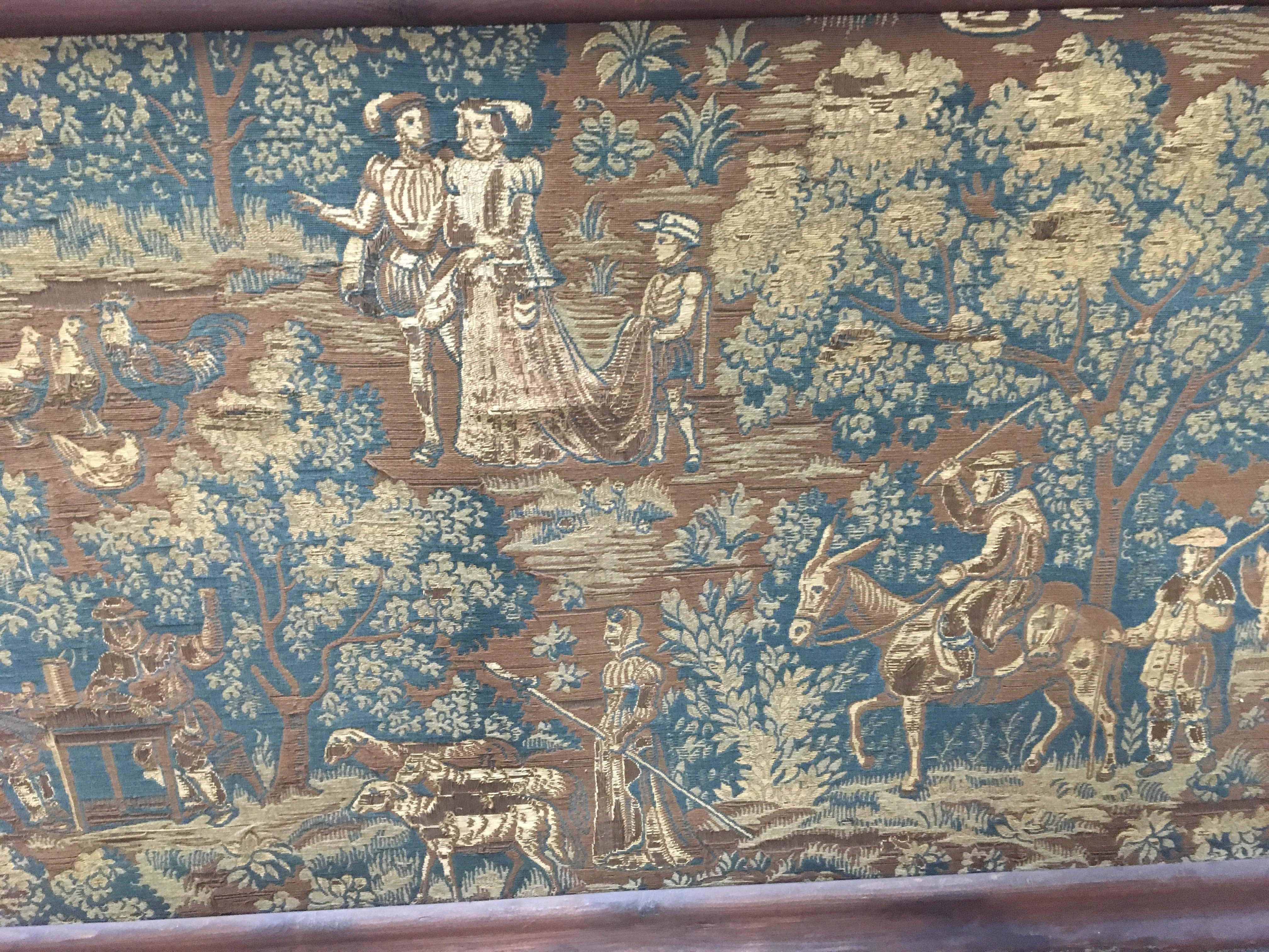 A 17th Century framed tapestry depicting figures i - Image 3 of 4