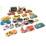 A collection of playworn vehicles including Corgi - NO RESERVE